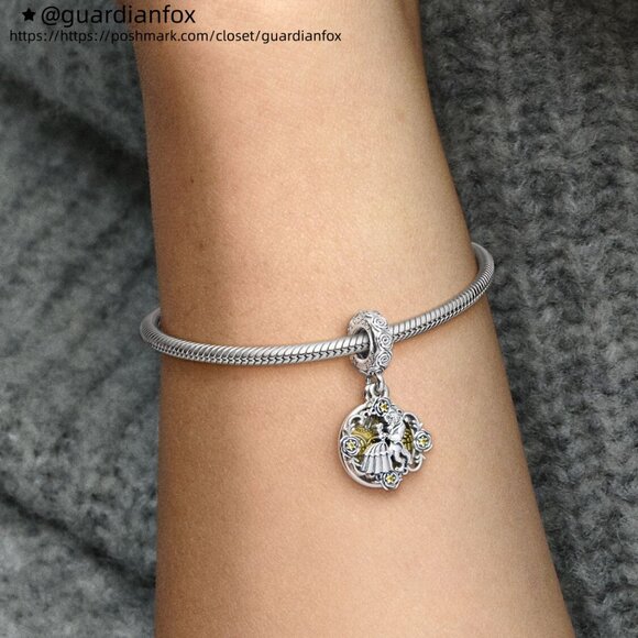 Pandora Disney Beauty and the Beast Dancing Dangle Charm - Picture 5 of 6